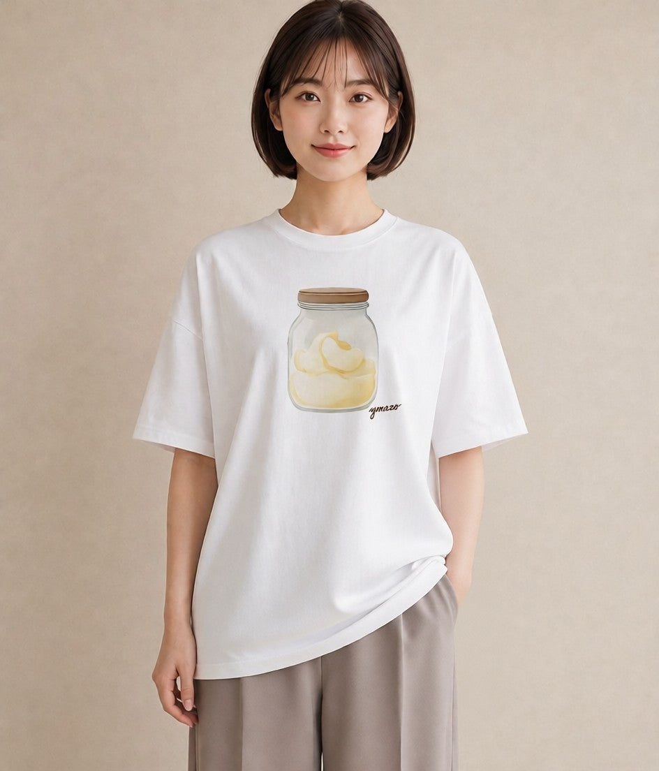 半袖Tシャツ レディース クリームソーダ 食べ物 フード イラスト こなれ感 通学 誕生日プレゼント 白T YMAZO