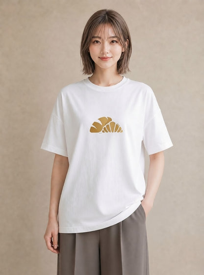 Tシャツ レディース パン ベーカリー イラスト レトロ 在宅 公園 白T YMAZO