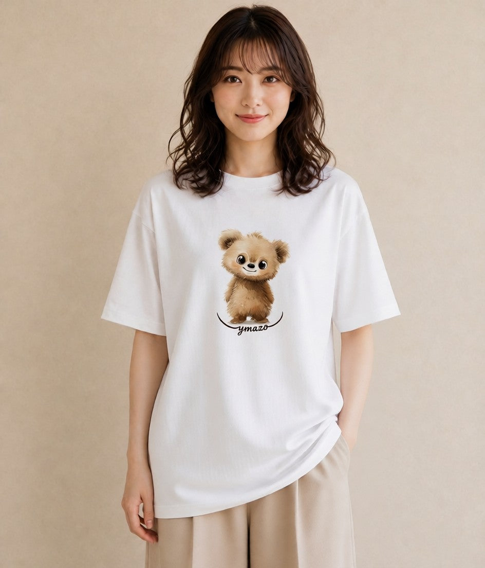 グラフィックTシャツ レディース コアラ 動物 アニマル イラスト カフェコーデ レイヤード 友達ギフト 白T YMAZO