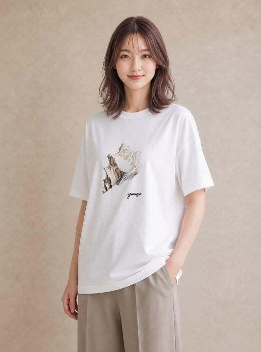 プリントTシャツ レディース かたつむり 昆虫 虫 イラスト 上品 敬老の日 ホワイトデー 白T
