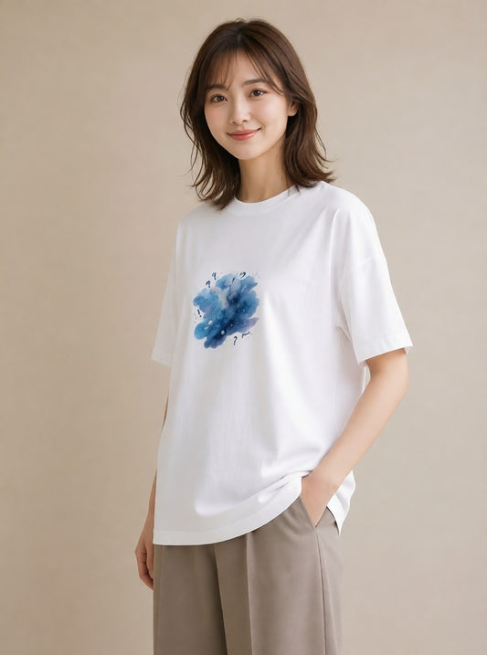 グラフィックTシャツ レディース 乙女座 星空 宇宙 イラスト レトロ デート 帰省 白T YMAZO