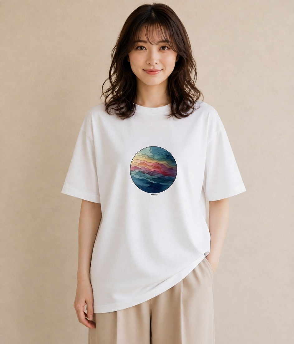 Tシャツ レディース 蠍座 星空 宇宙 イラスト シック ペアコーデ 秋コーデ 白T YMAZO
