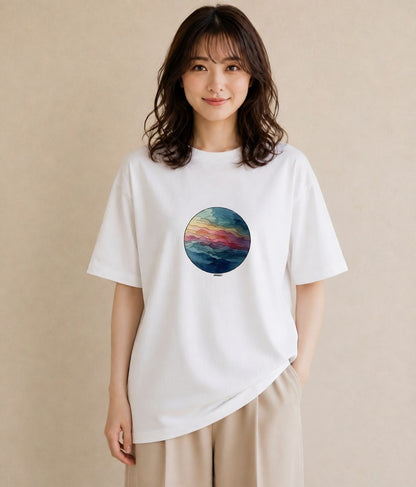 Tシャツ レディース 蠍座 星空 宇宙 イラスト シック ペアコーデ 秋コーデ 白T YMAZO