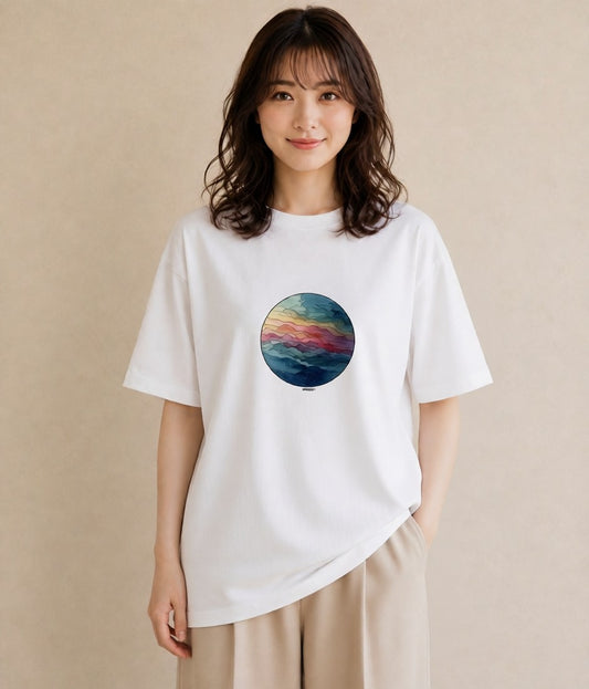 Tシャツ レディース 蠍座 星空 宇宙 イラスト シック ペアコーデ 秋コーデ 白T YMAZO