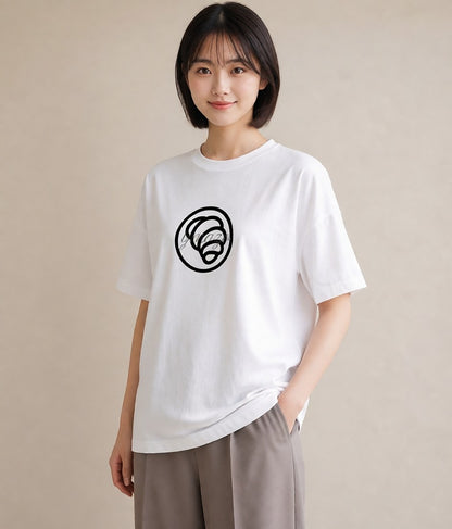 グラフィックTシャツ レディース パン ベーカリー レトロ イラスト 淡色 買い物 夏コーデ 白T YMAZO