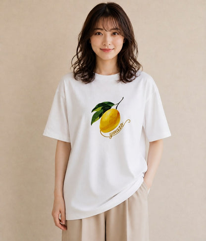 Tシャツ レディース バナナ 食べ物 フード イラスト 韓国風 帰省 ラフ 白T YMAZO