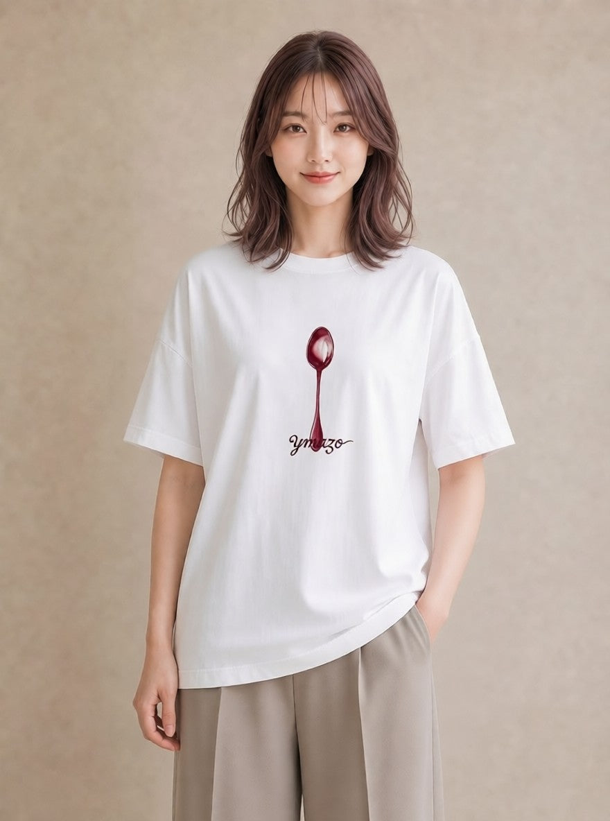 プリントTシャツ レディース 風鈴 ガラス 夏 ナチュラル アンティーク イラスト きれいめカジュアル デート 帰省 白T YMAZO