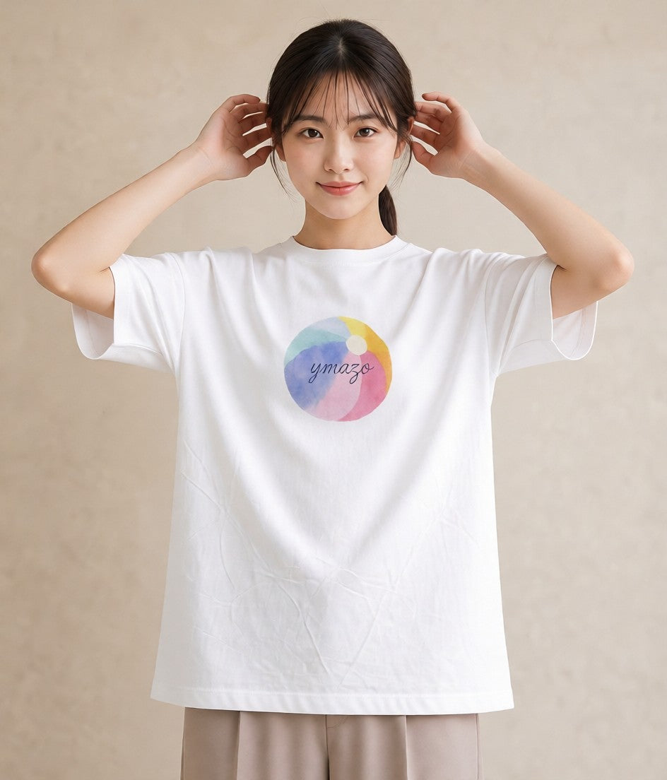 プリントTシャツ レディース だんご 食べ物 フード イラスト 休日コーデ 買い物 夏コーデ 白T YMAZO