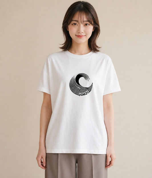 プリントTシャツ レディース 海 リゾート 夏 イラスト きれいめカジュアル ペアコーデ 秋コーデ 白T YMAZO
