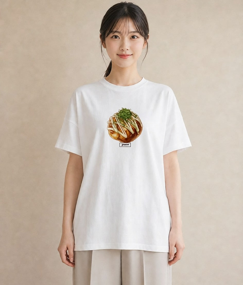グラフィックTシャツ レディース たまご 食べ物 フード イラスト 抜け感 秋コーデ おしゃれギフト 白T YMAZO