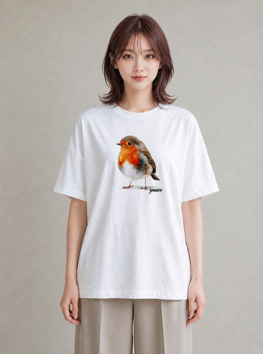 デザインTシャツ レディース ことり ペット 動物 イラスト 韓国風 敬老の日 ホワイトデー 白T YMAZO