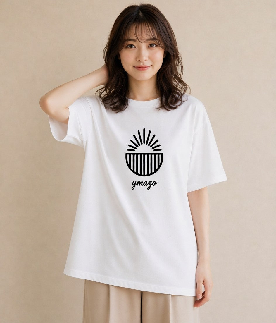 半袖Tシャツ レディース パールピアス アクセサリー ナチュラル アンティーク イラスト ニュアンス 旅行用 海 白T YMAZO