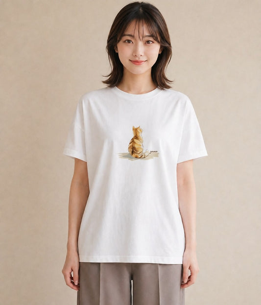 デザインTシャツ レディース ペルシャ 猫 ねこ イラスト ヴィンテージ風 姉妹 送別ギフト 白T YMAZO
