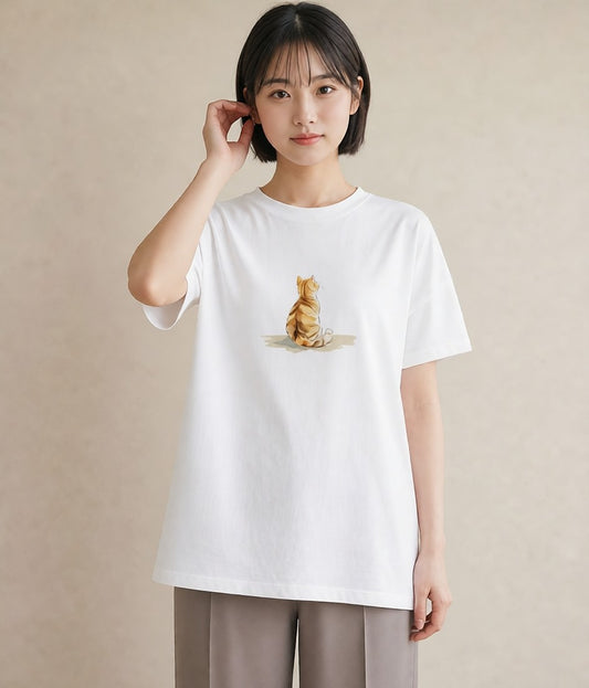グラフィックTシャツ レディース ラグドール 猫 ねこ イラスト ポップ カジュアルコーデ 買い物 白T YMAZO