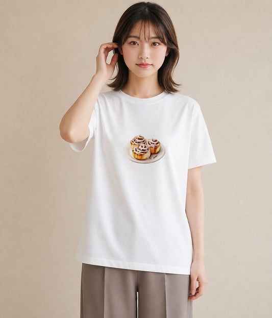デザインTシャツ レディース クッキー 食べ物 フード イラスト シンプル 母の日 ビーチ 白T YMAZO