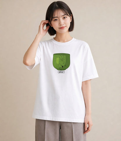 グラフィックTシャツ レディース 抹茶 食べ物 フード イラスト ナチュラル 部屋着 女性向けギフト 白T YMAZO