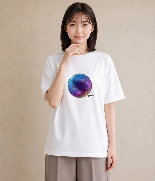 デザインTシャツ レディース 宇宙 星空 イラスト 水彩風 誕生日プレゼント 綿100 白T YMAZO