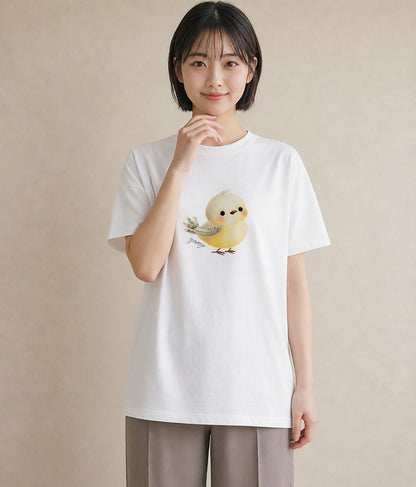 グラフィックTシャツ レディース マメルリハ ペット 動物 イラスト きれいめ 20代 カジュアルコーデ 白T YMAZO