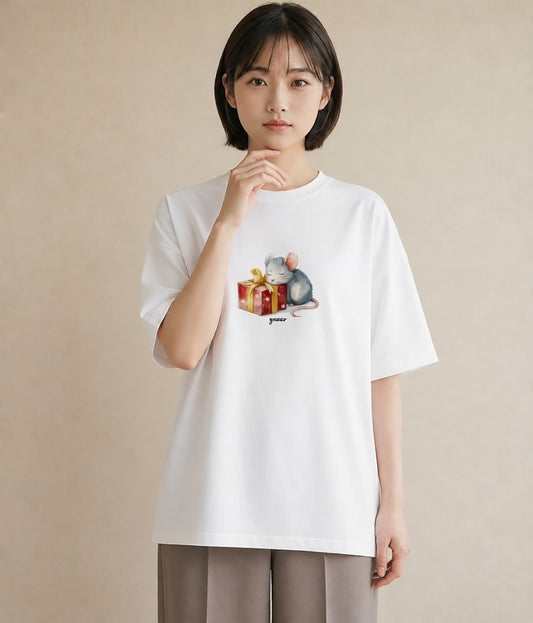 グラフィックTシャツ レディース チンチラ ペット 動物 イラスト カフェコーデ お揃い 親子 白T YMAZO