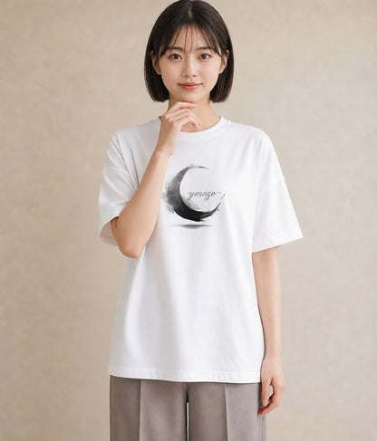 プリントTシャツ レディース 青の水彩 風景 ブルー ナチュラル アンティーク イラスト レトロ 親子 20代 白T YMAZO