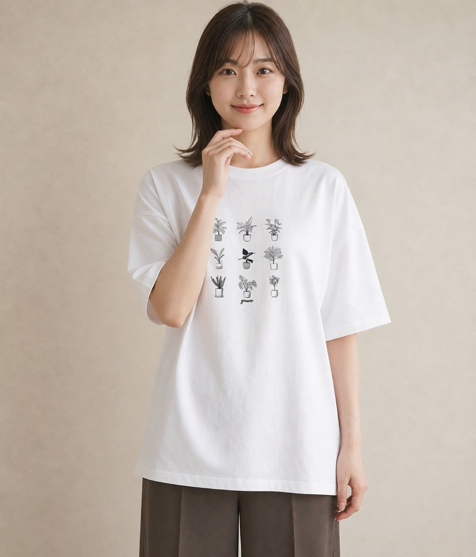 グラフィックTシャツ レディース 夕暮れ バルコニー 夕焼け ナチュラル アンティーク イラスト お洒落 ギフト 母の日 白T YMAZO