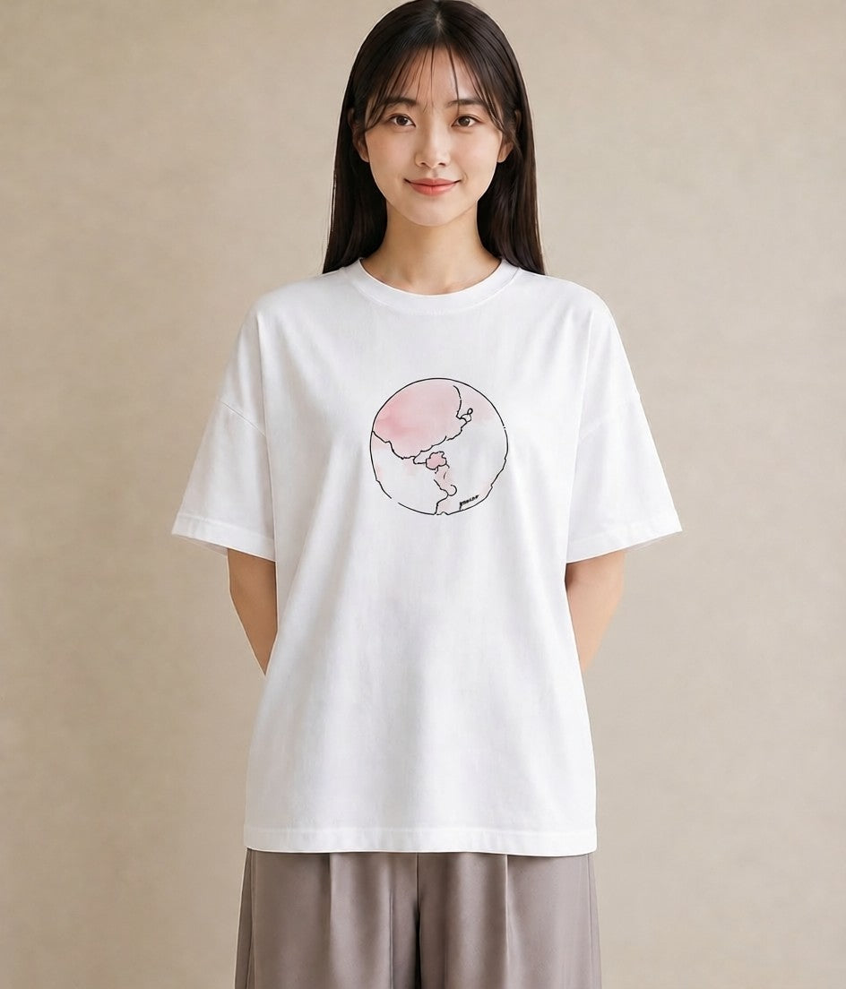 グラフィックTシャツ レディース 牡羊座 星空 宇宙 イラスト ヴィンテージ風 カフェ巡り 女子会 白T YMAZO