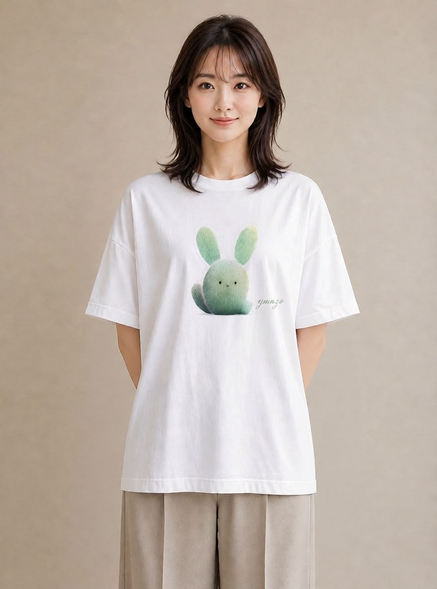 半袖Tシャツ レディース サボテン 植物 ボタニカル イラスト ナチュラル 誕生日プレゼント 綿100 白T YMAZO