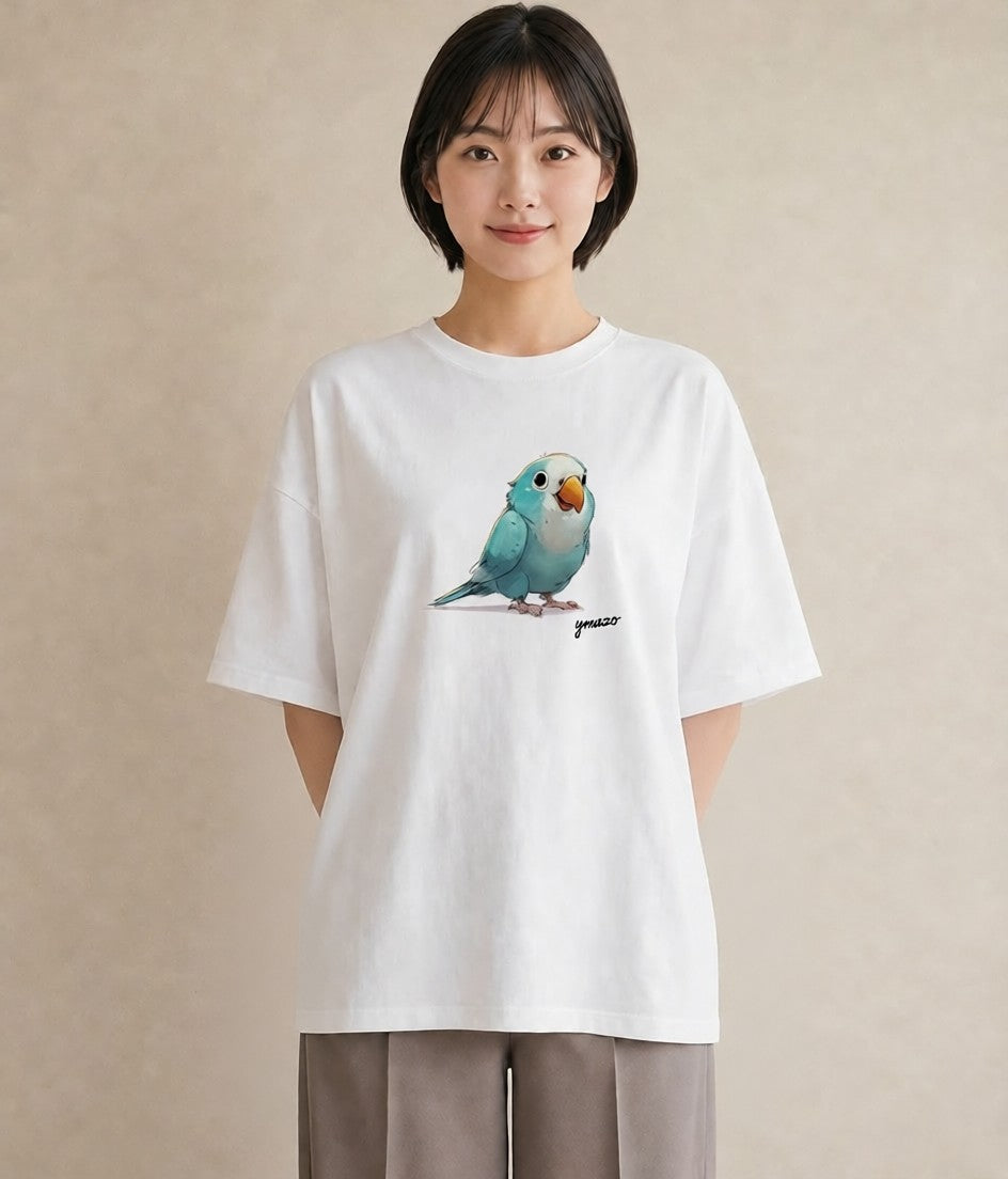 半袖Tシャツ レディース オカメインコ ペット 動物 イラスト モード 部屋着 女性向けギフト 白T YMAZO