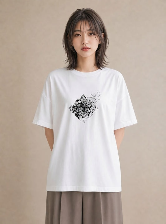 Tシャツ レディース レースハンカチ レース ハンカチ ナチュラル アンティーク イラスト 上品 旅行 母娘コーデ 白T