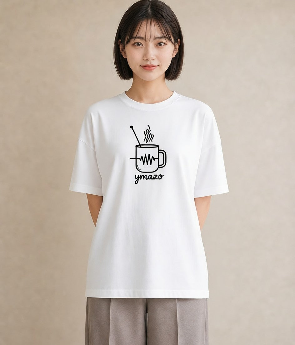 グラフィックTシャツ レディース コーヒー カフェ 珈琲 イラスト ユニーク 春コーデ 姉妹 白T YMAZO