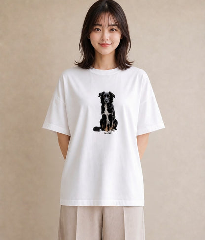 プリントTシャツ レディース ミックス犬 犬 いぬ イラスト きれいめ ミセス 春コーデ 白T YMAZO