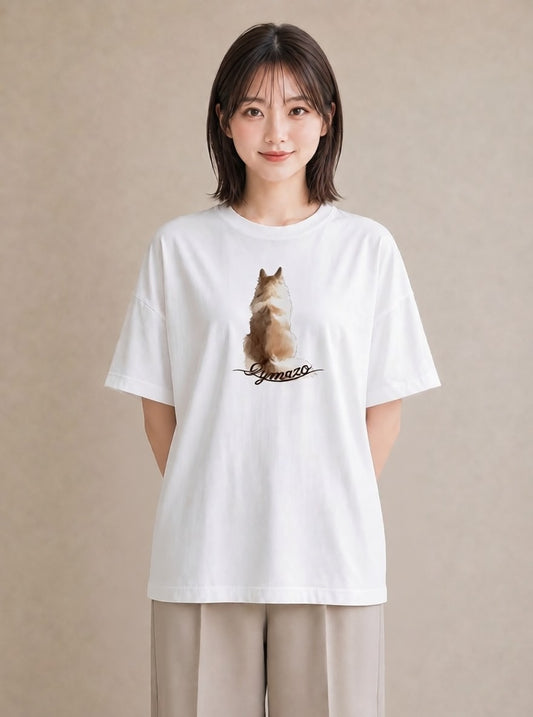 グラフィックTシャツ レディース キジトラ 猫 ねこ イラスト シンプル 部屋着 女性向けギフト 白T YMAZO