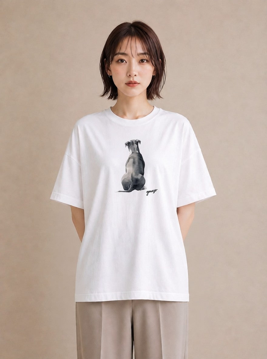 Tシャツ レディース 犬 いぬ イラスト カジュアル 女子会 お揃い 白T YMAZO