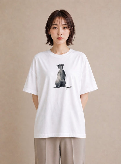 Tシャツ レディース 犬 いぬ イラスト カジュアル 女子会 お揃い 白T YMAZO