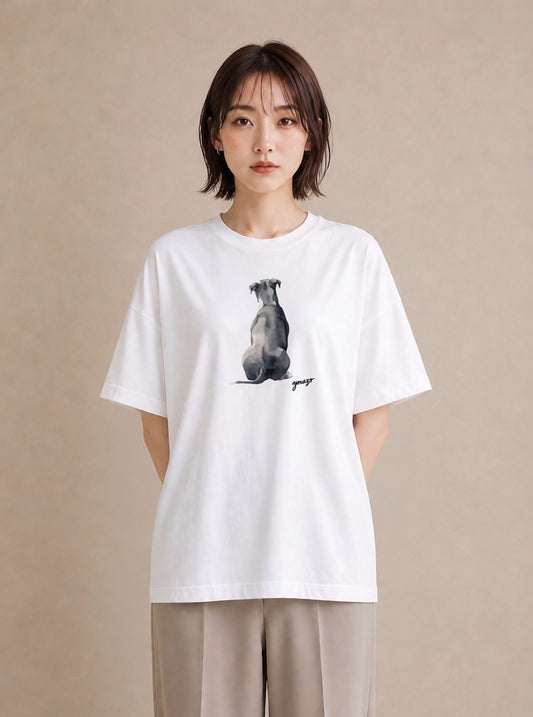 Tシャツ レディース 犬 いぬ イラスト カジュアル 女子会 お揃い 白T YMAZO