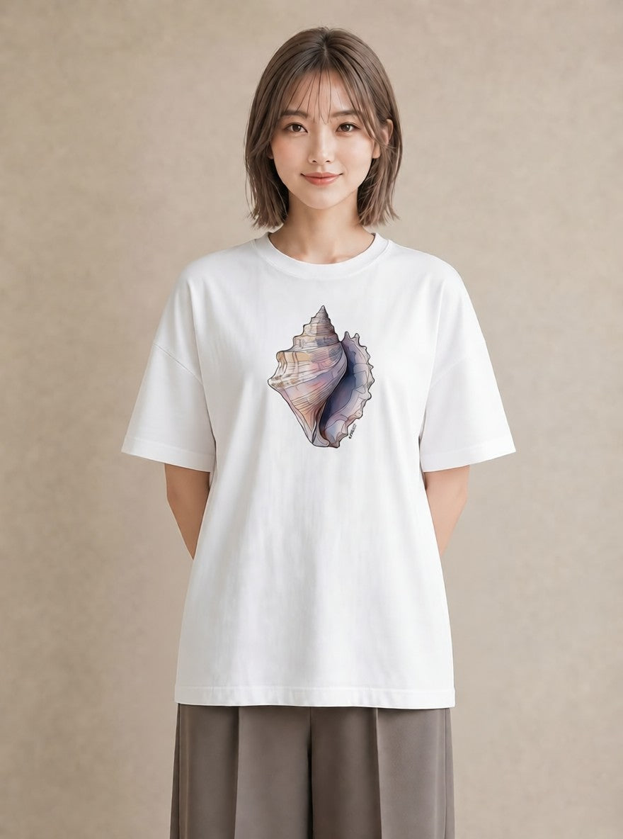 デザインTシャツ レディース かたつむり 昆虫 虫 イラスト ユニーク 通学 誕生日プレゼント 白T YMAZO