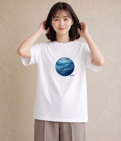 半袖Tシャツ レディース 天の川 星空 宇宙 イラスト 韓国風 旅行 母娘コーデ 白T YMAZO