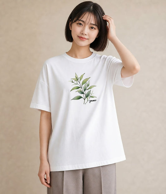 Tシャツ レディース ハーブ 植物 ボタニカル イラスト 母娘コーデ 自分用 白T YMAZO