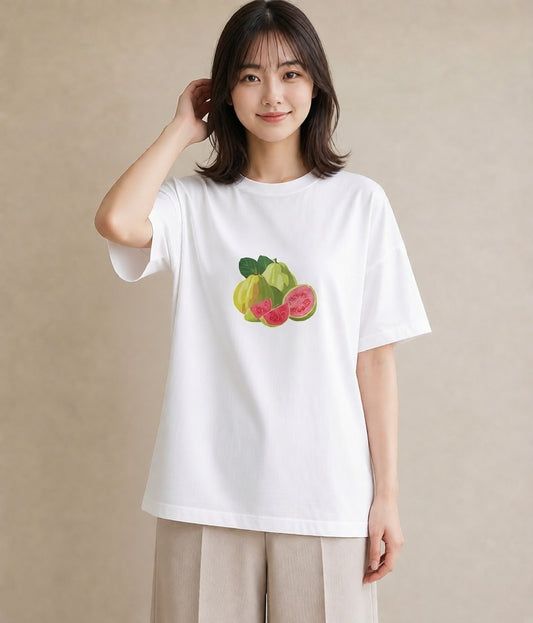 プリントTシャツ レディース メロン 食べ物 フード イラスト フェミニン 夏コーデ 通学 白T YMAZO