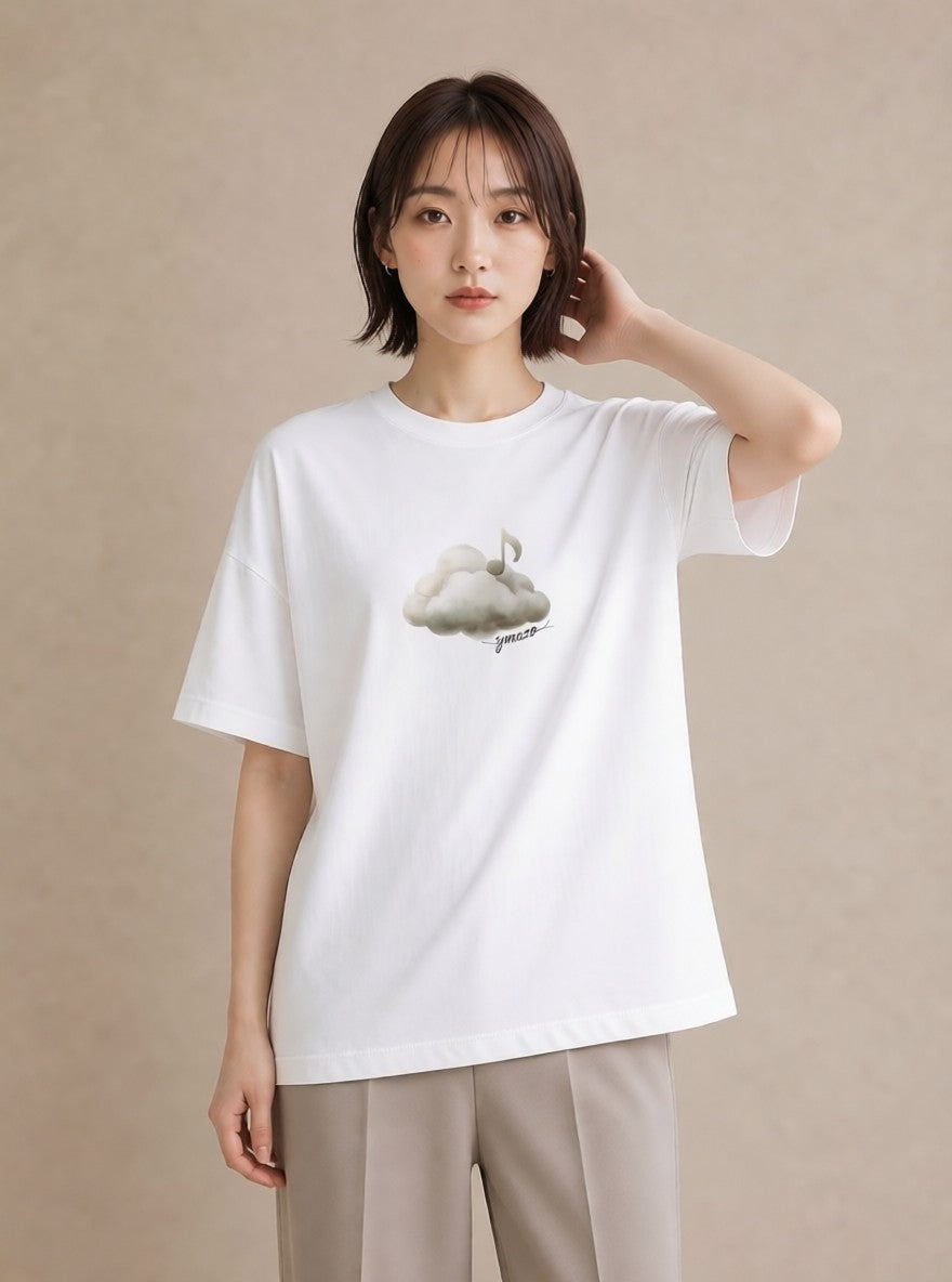 デザインTシャツ レディース 虹 星空 宇宙 イラスト 旅行コーデ 母の日 ビーチ 白T YMAZO