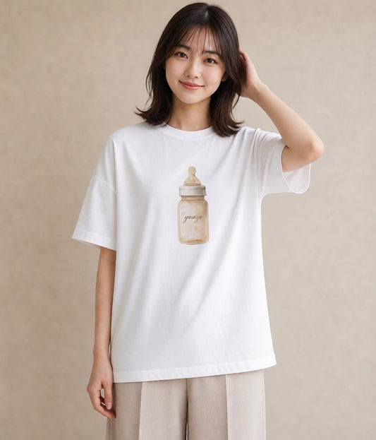 デザインTシャツ レディース クリームソーダ 食べ物 フード イラスト ゆるコーデ 自分用 ルームウェア 白T YMAZO