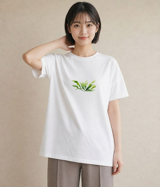 プリントTシャツ レディース 観葉植物 植物 ボタニカル イラスト 韓国風 ペアコーデ 秋コーデ 白T YMAZO