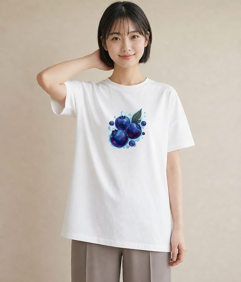 デザインTシャツ レディース 木の実 植物 ボタニカル イラスト シック クリスマス 旅行 白T YMAZO