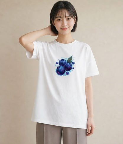 デザインTシャツ レディース 木の実 植物 ボタニカル イラスト シック クリスマス 旅行 白T YMAZO