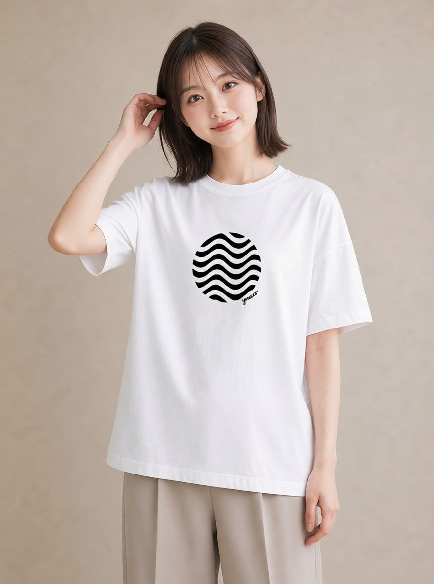 Tシャツ レディース 海 リゾート 夏 イラスト シンプル 姉妹 送別ギフト 白T YMAZO