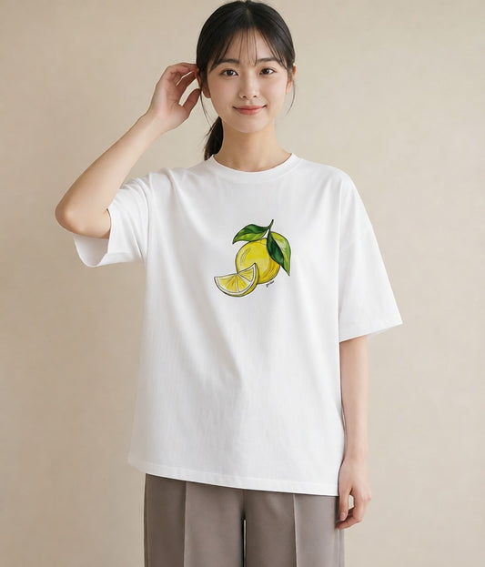 プリントTシャツ レディース アボカド 食べ物 フード イラスト 水彩風 在宅 公園 白T YMAZO