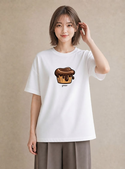 グラフィックTシャツ レディース スイーツ お菓子 デザート イラスト シンプル ビーチ デイリーウェア 白T YMAZO
