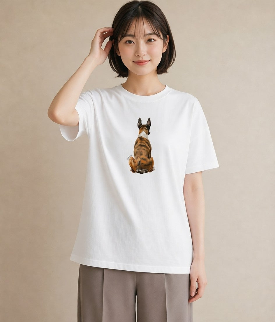グラフィックTシャツ レディース ミックス犬 犬 いぬ イラスト アート風 20代 カジュアルコーデ 白T YMAZO