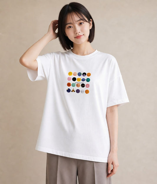 デザインTシャツ レディース 宇宙 星空 イラスト ゆるコーデ クリスマス 旅行 白T YMAZO
