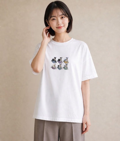 グラフィックTシャツ レディース イタリアングレーハウンド 犬 いぬ イラスト ボタニカル 在宅 公園 白T YMAZO